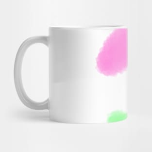 Pink blue green watercolor abstract art Mug